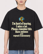 Mockup Boxy Heavyweight Tee Black male close-up 11