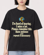 Mockup Boxy Heavyweight Tee Black female close-up 11
