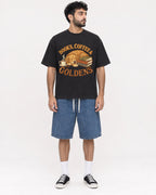 Mockup Boxy Heavyweight Tee Black male full-body 07