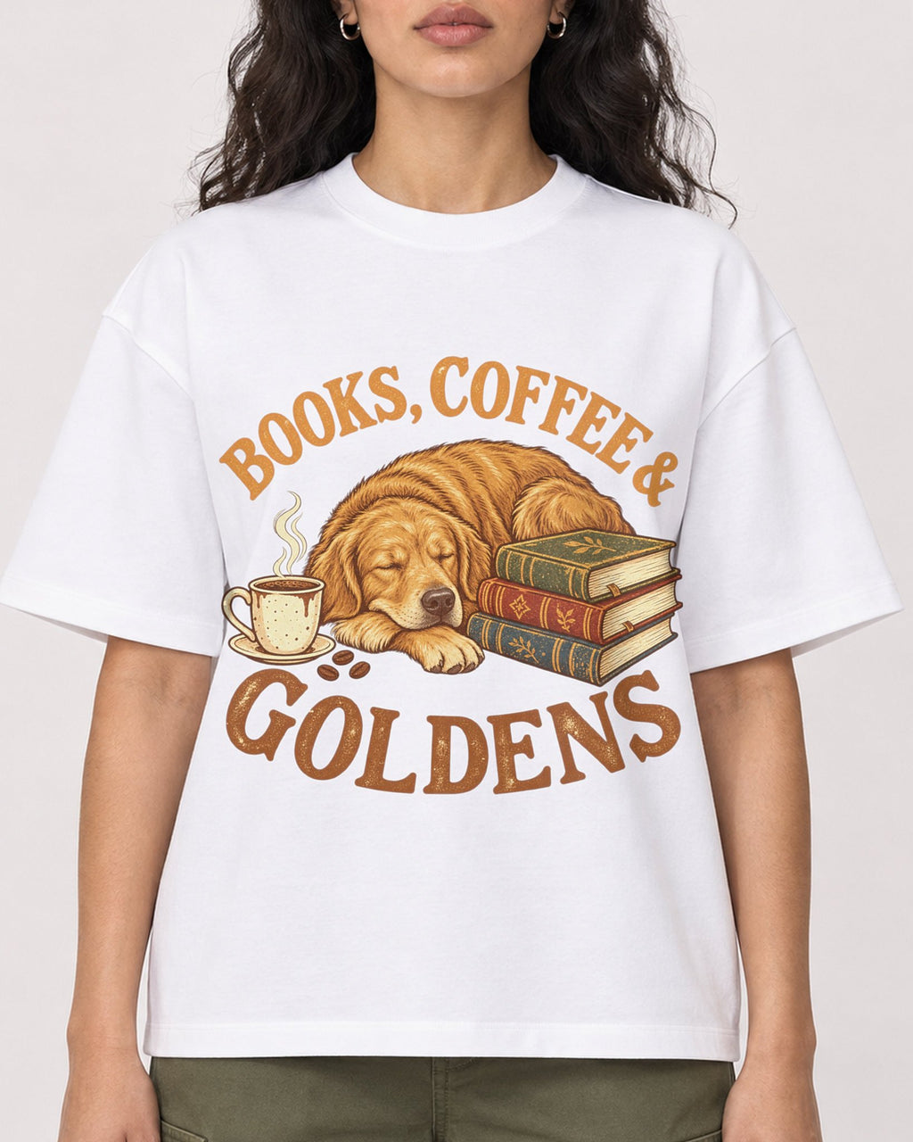 Mockup Boxy Heavyweight Tee White female close-up 07