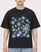 Mockup Boxy Heavyweight Tee Black male close-up 01