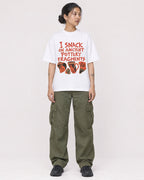 Mockup Boxy Heavyweight Tee White female full-body 12