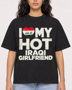 Mockup Boxy Heavyweight Tee Black female close-up 07