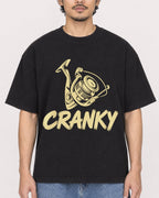 Mockup Boxy Heavyweight Tee Black male close-up 02