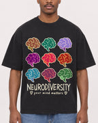 Mockup Boxy Heavyweight Tee Black male close-up 14