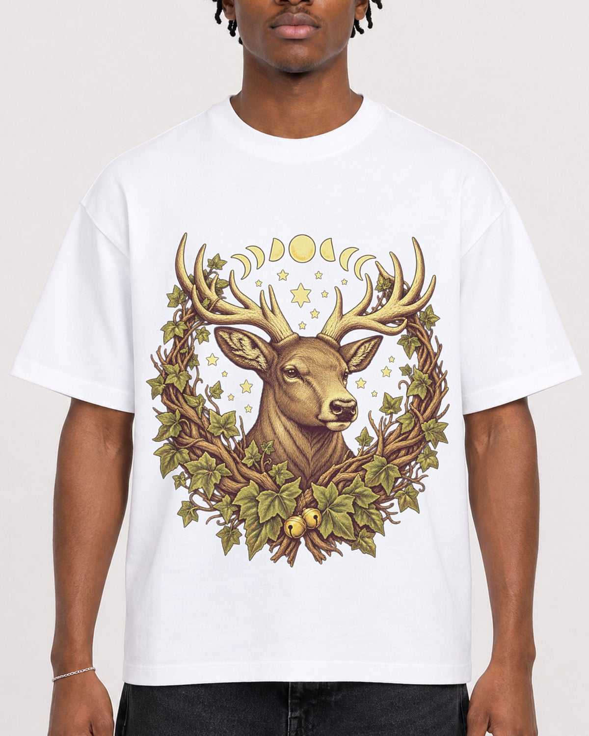 Mockup Boxy Heavyweight Tee White male close-up 05