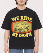 Mockup Boxy Heavyweight Tee Black male close-up 03