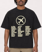 Mockup Boxy Heavyweight Tee Black male close-up 04