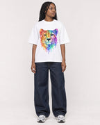 Mockup Boxy Heavyweight Tee White female full-body 04