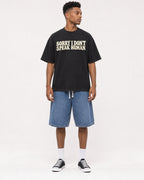 Mockup Boxy Heavyweight Tee Black male full-body 15