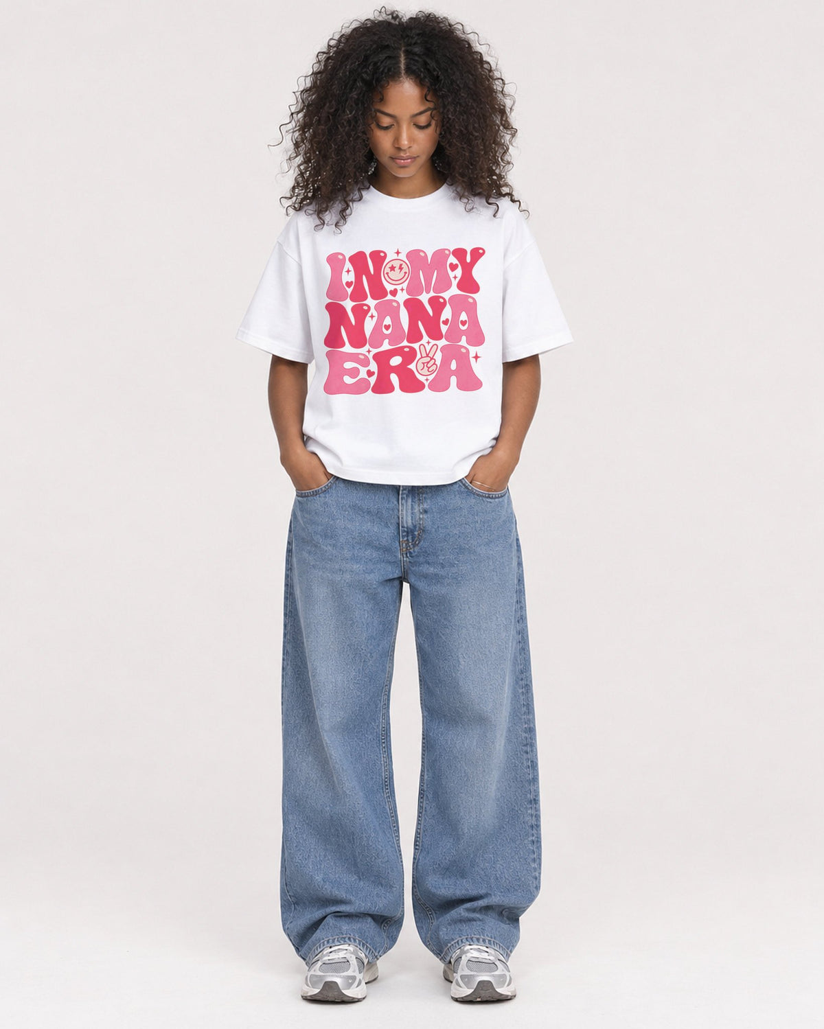 Mockup Boxy Heavyweight Tee White female full-body 05