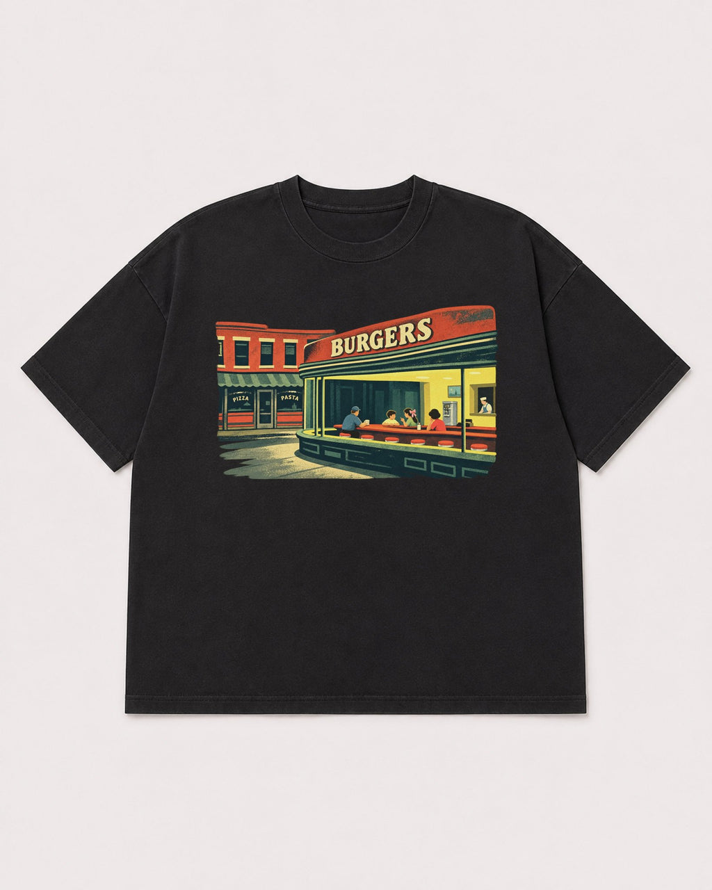 Mockup Boxy Heavyweight Tee Black product