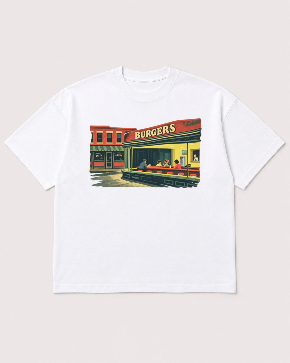 Mockup Boxy Heavyweight Tee White product
