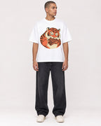 Mockup Boxy Heavyweight Tee White male full-body 50