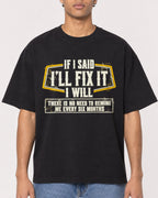 Mockup Boxy Heavyweight Tee Black male close-up 10