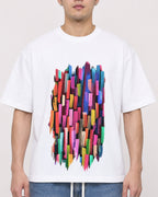 Mockup Boxy Heavyweight Tee White male close-up 13
