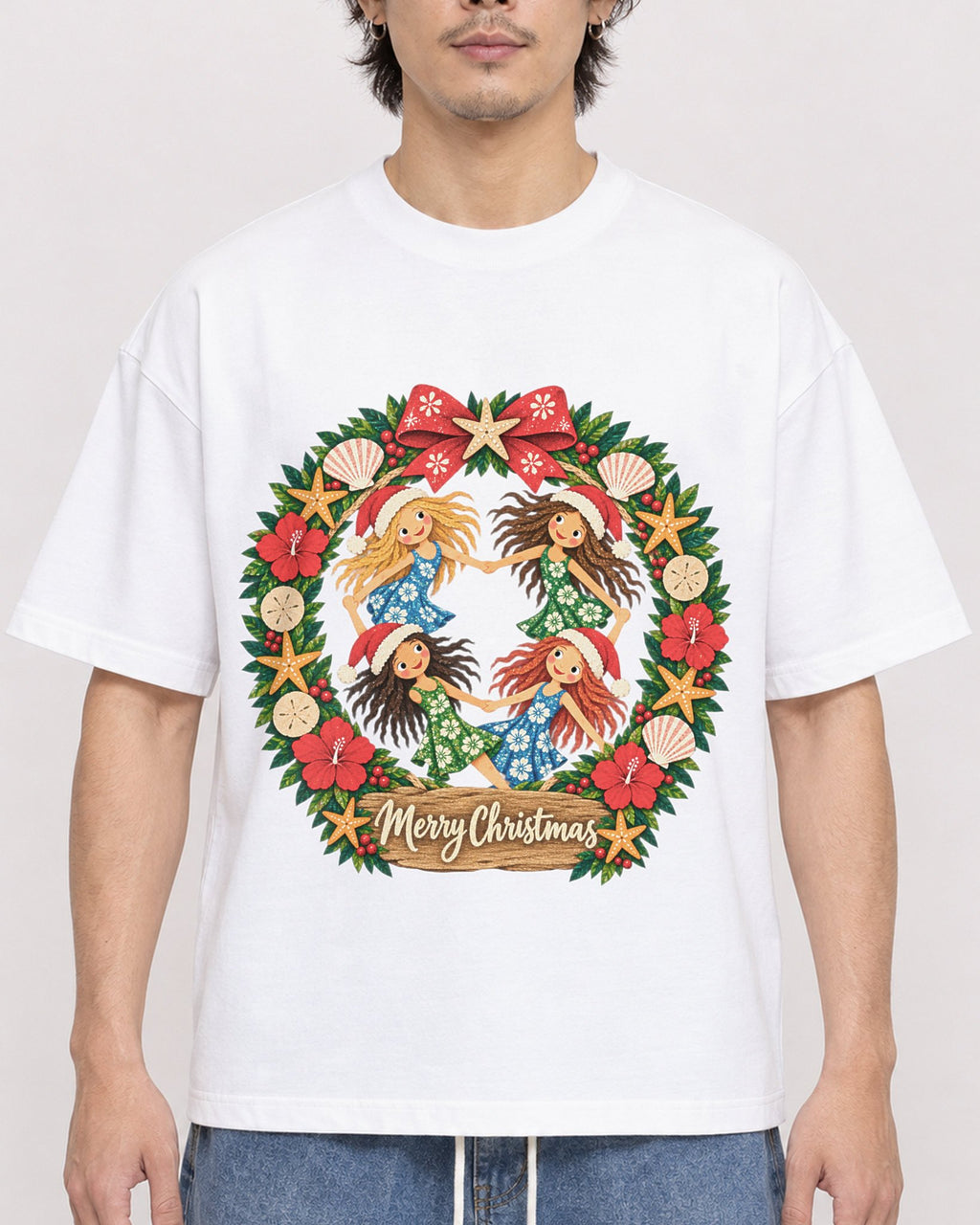 Mockup Boxy Heavyweight Tee White male close-up 03