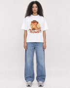 Mockup Boxy Heavyweight Tee White female full-body 10