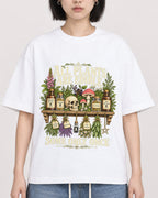 Mockup Boxy Heavyweight Tee White female close-up 11
