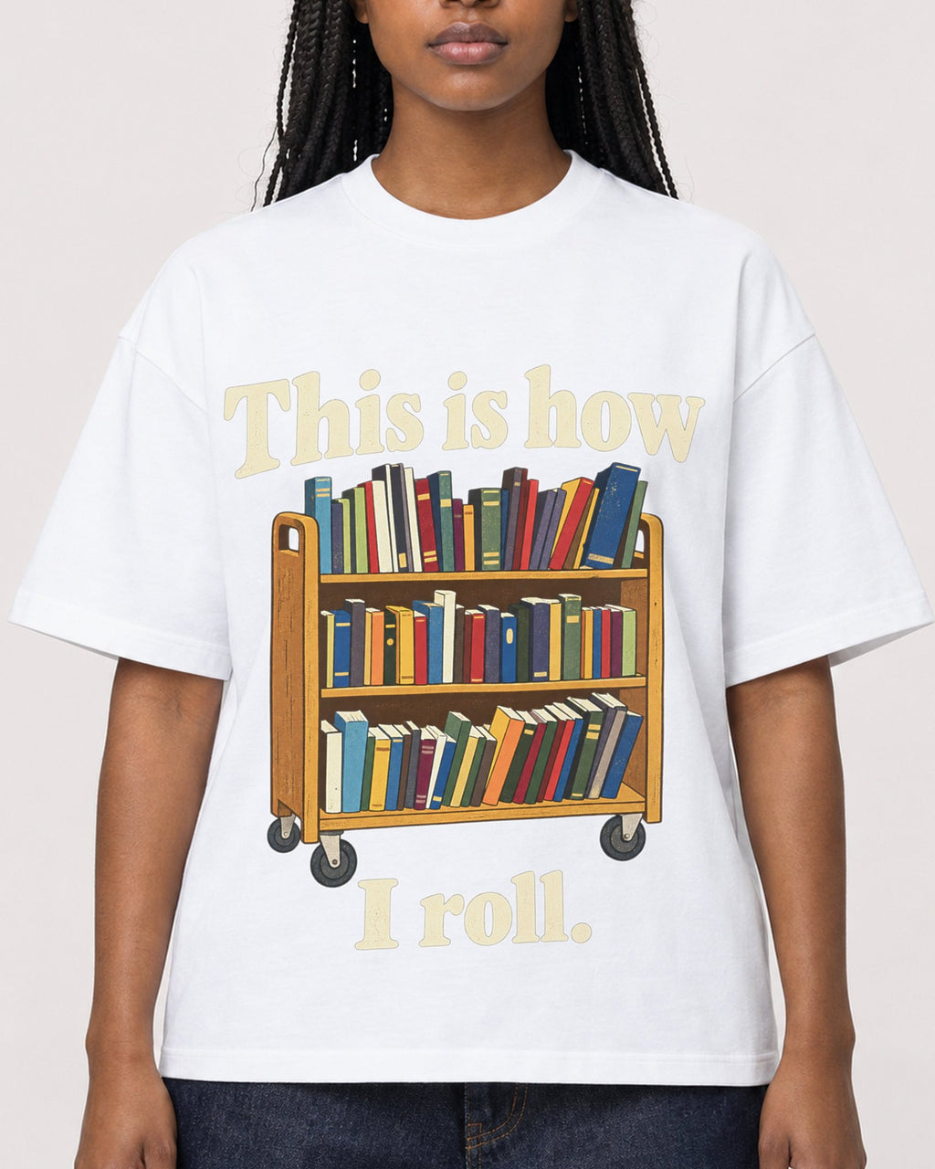 Mockup Boxy Heavyweight Tee White female close-up 04