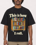 Mockup Boxy Heavyweight Tee Black male close-up 04