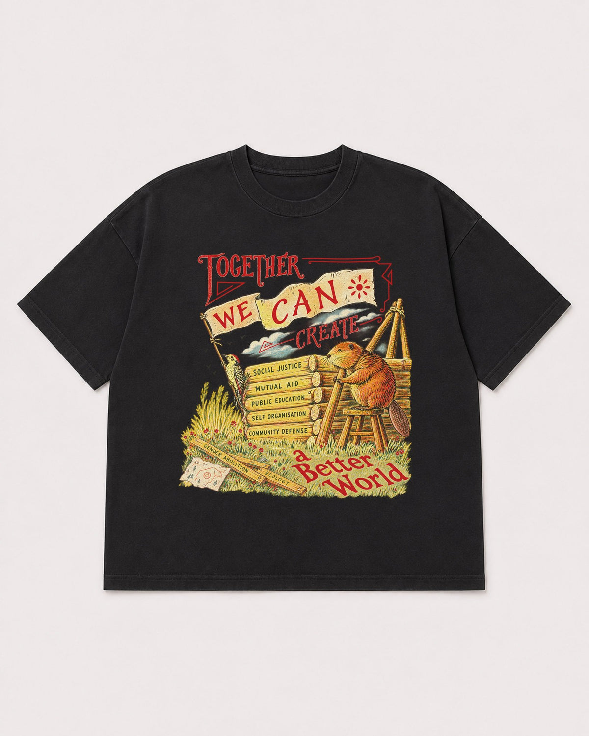 Mockup Boxy Heavyweight Tee Black product