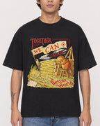 Mockup Boxy Heavyweight Tee Black male close-up 06