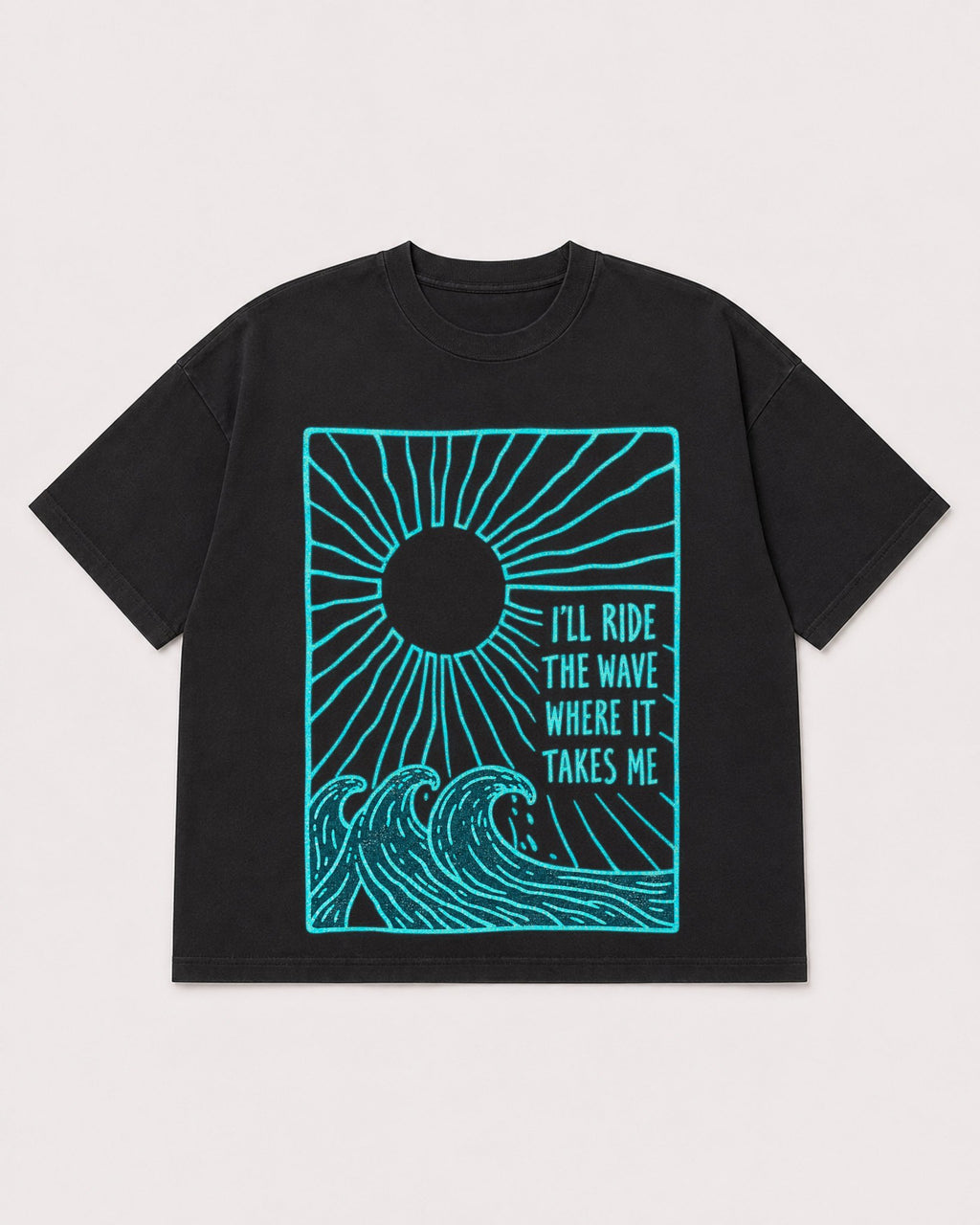 Mockup Boxy Heavyweight Tee Black product