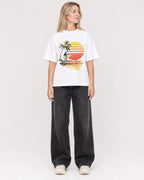 Mockup Boxy Heavyweight Tee White female full-body 08