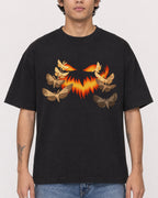 Mockup Boxy Heavyweight Tee Black male close-up 06