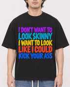Mockup Boxy Heavyweight Tee Black male close-up 03