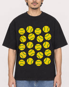 Mockup Boxy Heavyweight Tee Black male close-up 02