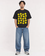 Mockup Boxy Heavyweight Tee Black male full-body 02