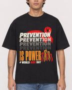 Mockup Boxy Heavyweight Tee Black male close-up 06