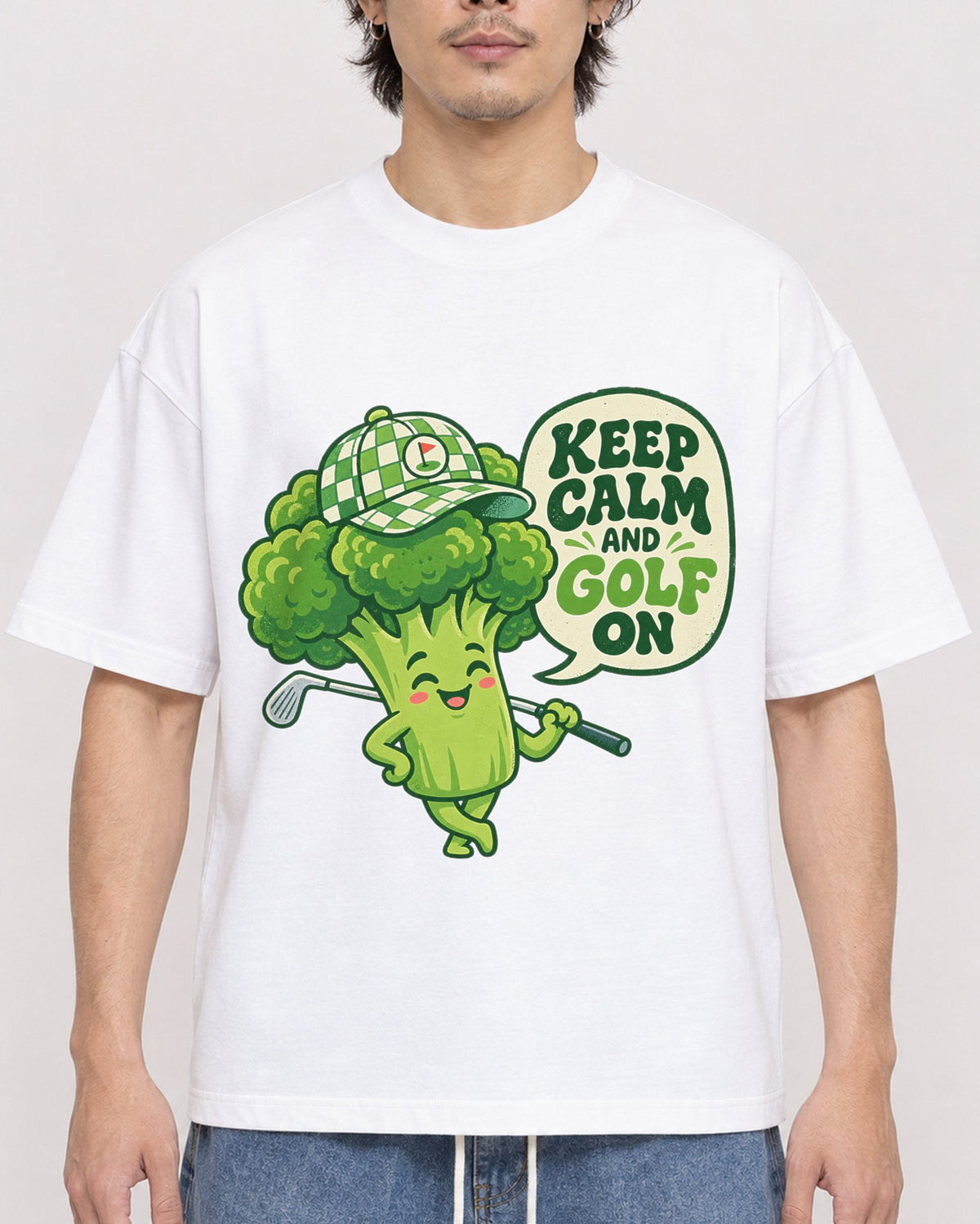 Mockup Boxy Heavyweight Tee White male close-up 03