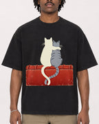 Mockup Boxy Heavyweight Tee Black male close-up 04