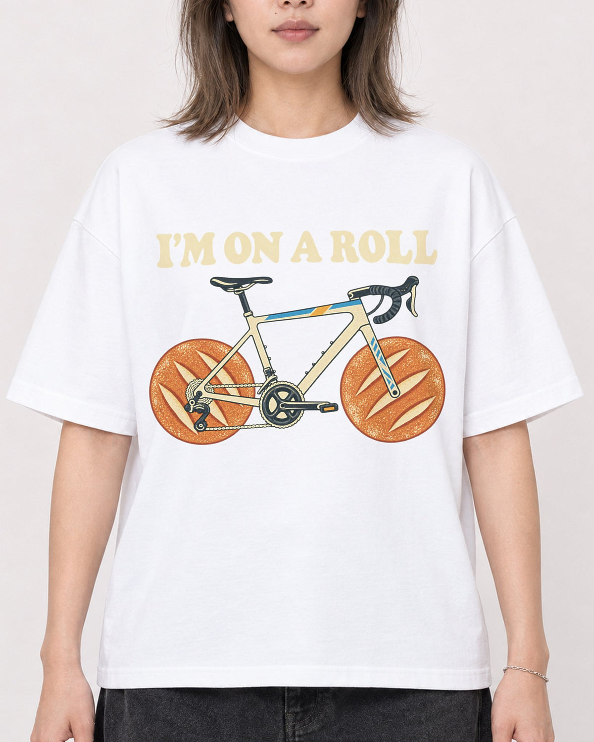 Mockup Boxy Heavyweight Tee White female close-up 33