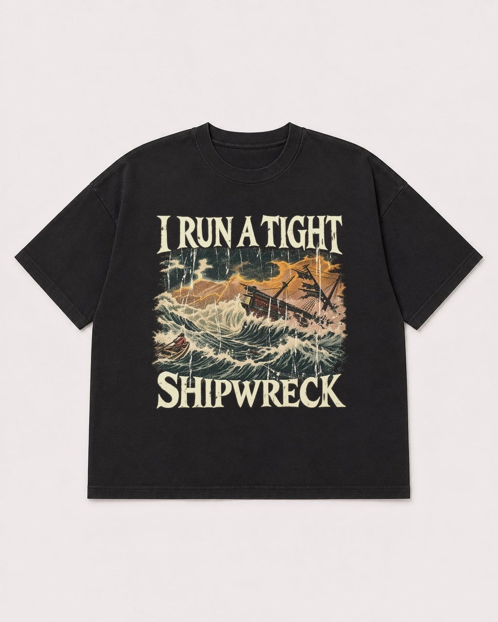 Mockup Boxy Heavyweight Tee Black product