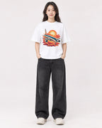 Mockup Boxy Heavyweight Tee White female full-body 03