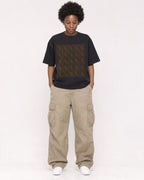 Mockup Boxy Heavyweight Tee Black female full-body 14