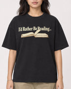 Mockup Boxy Heavyweight Tee Black female close-up 02