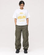 Mockup Boxy Heavyweight Tee White female full-body 17