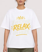 Mockup Boxy Heavyweight Tee White female close-up 17