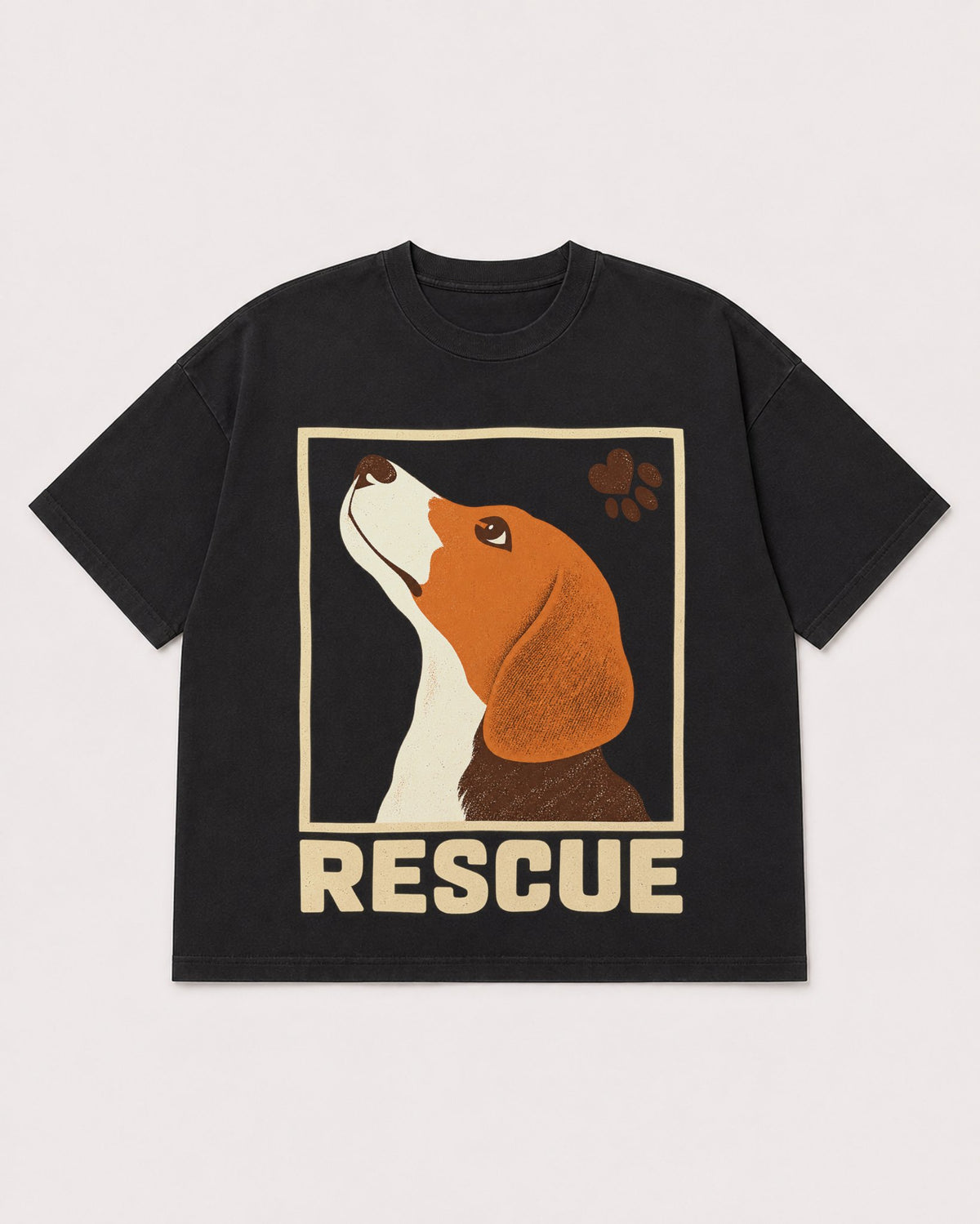 Mockup Boxy Heavyweight Tee Black product