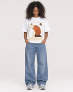 Mockup Boxy Heavyweight Tee White female full-body 05