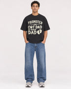 Mockup Boxy Heavyweight Tee Black male full-body 10