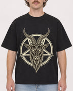 Mockup Boxy Heavyweight Tee Black male close-up 09