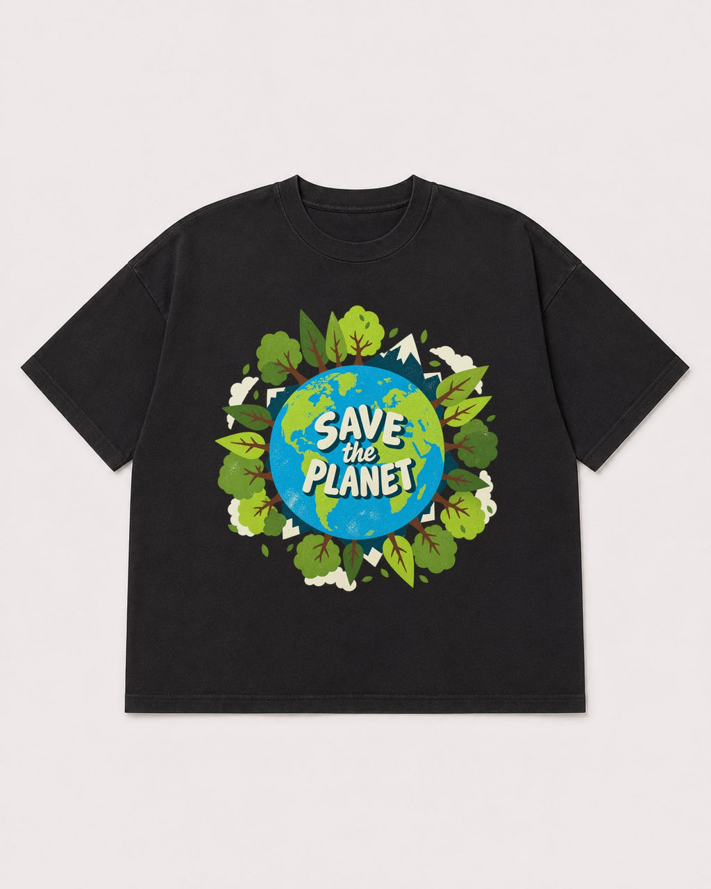 Mockup Boxy Heavyweight Tee Black product