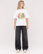 Mockup Boxy Heavyweight Tee White female full-body 08