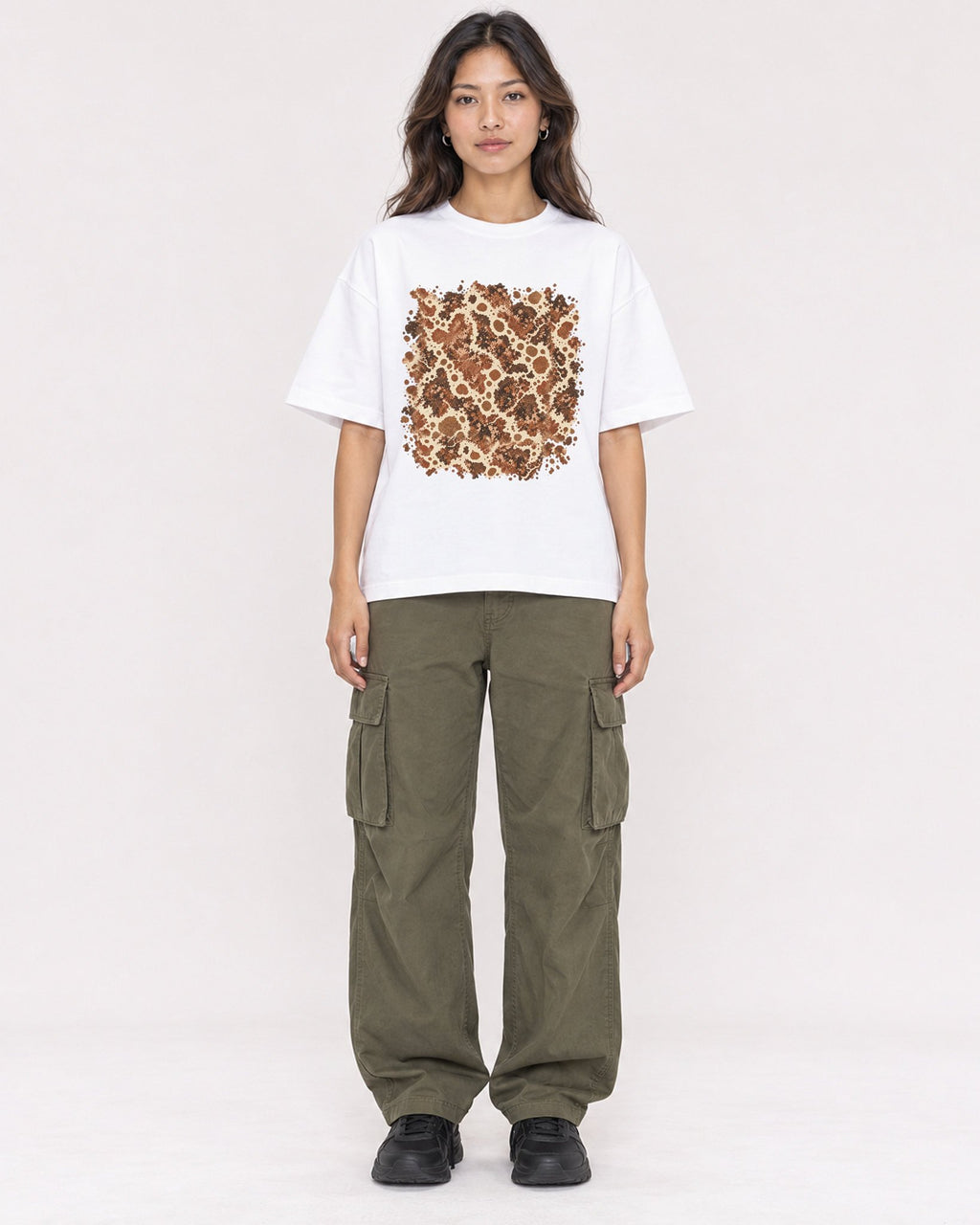 Mockup Boxy Heavyweight Tee White female full-body 02